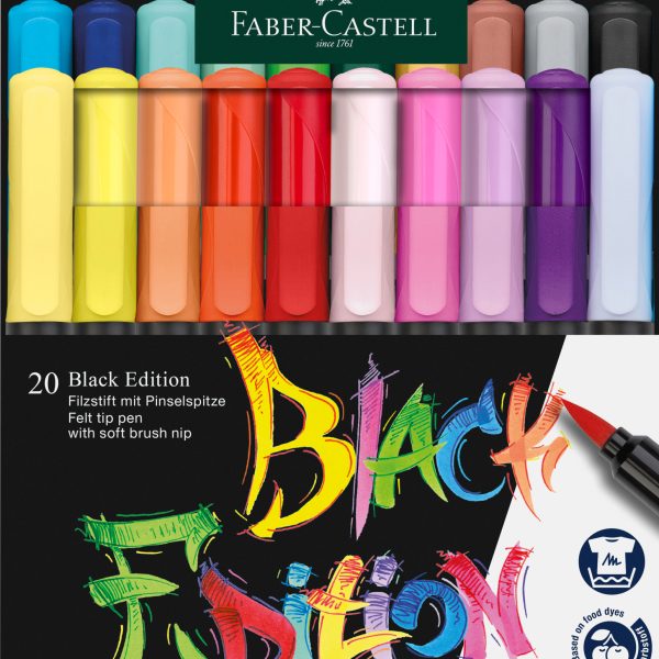 FABER-CASTELL Fasermaler Black Edition 116452 20 Stück