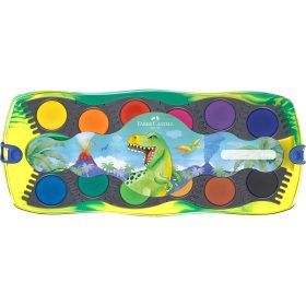 FABER-CASTELL Deckfarben Connector 125036 Dino 12 Farben