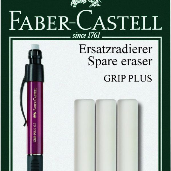 FABER-CASTELL Radierer 131598 Grip Plus 3 Stück