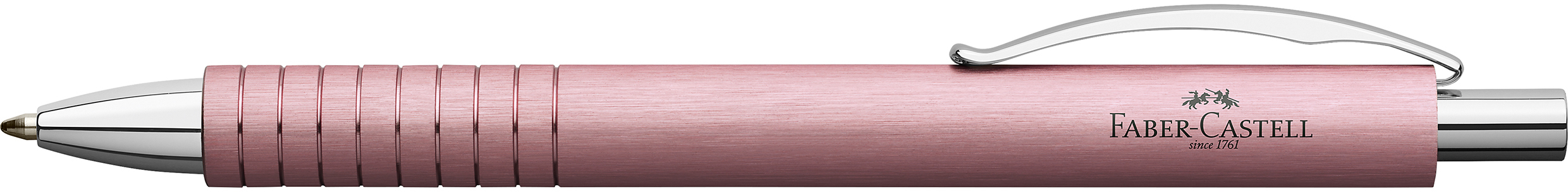 148425_Essentio Aluminium ballpoint pen, B, rose FABER-CASTELL Kugelschreiber Essentio B 148425 rosé – Bild 1