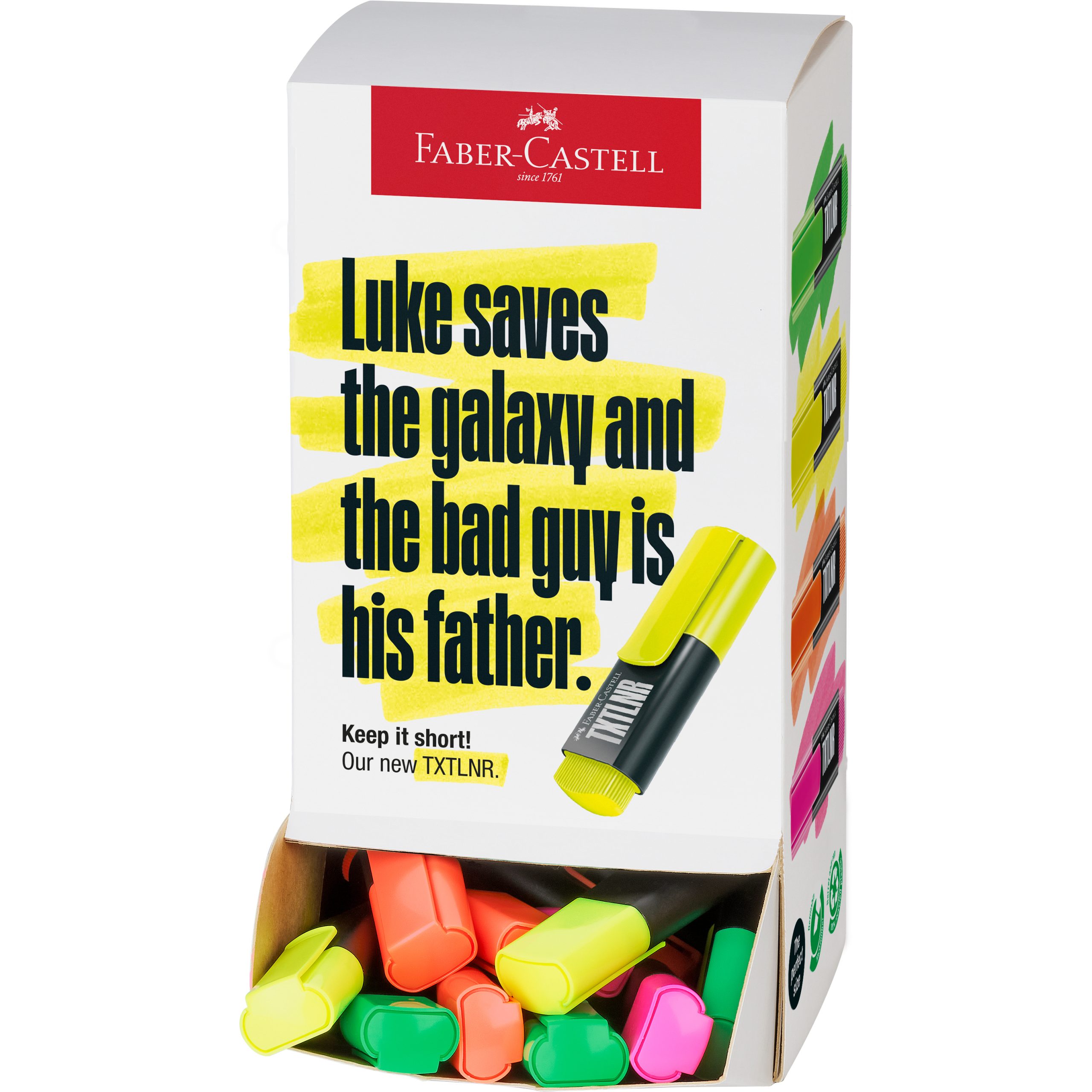 FABER-CASTELL-154200-4005401542001 FABER-CASTELL Display Textmarker TXTLNR SF 154200 60 Stück, assortiert – Hochwertig & günstig bei ShopDeca