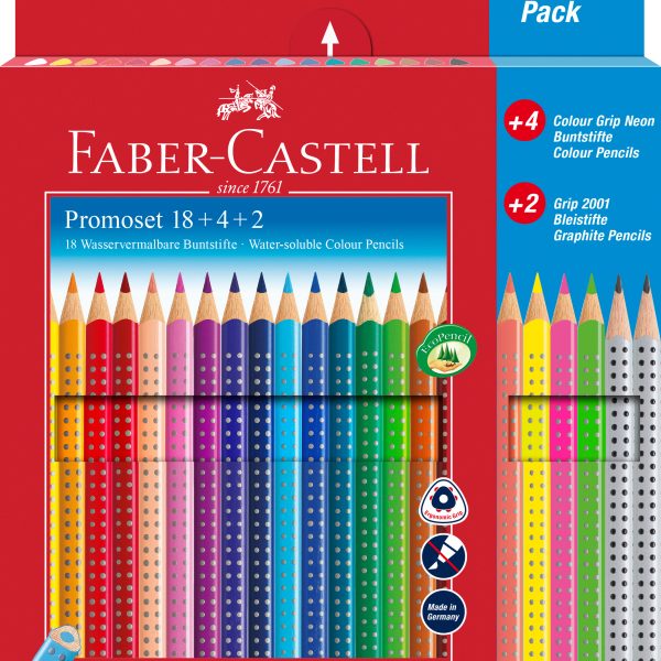 FABER-CASTELL Farbstifte Colour Grip 201540 Promoset, ass. 24 Stk