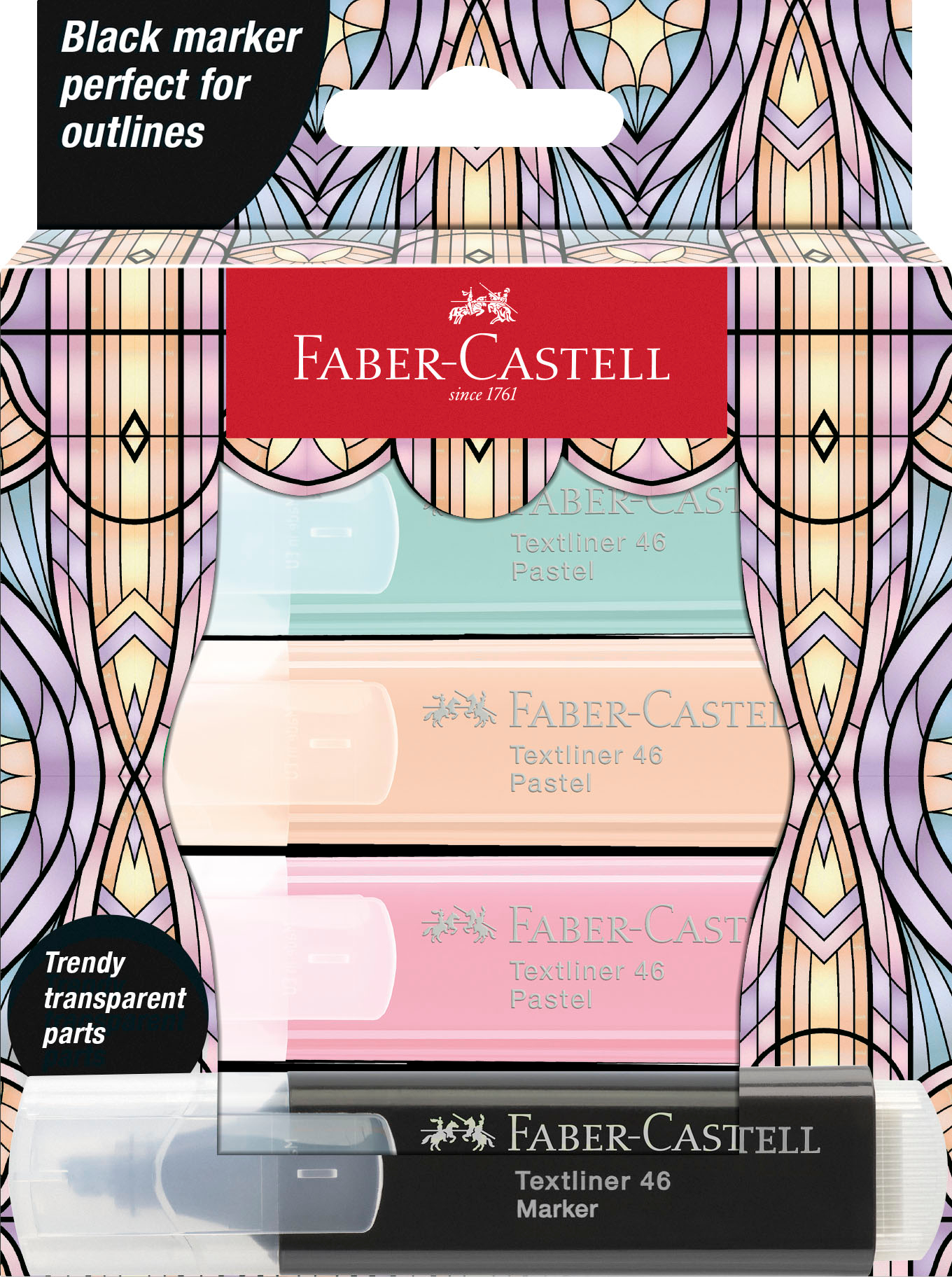 100-177-760 254693 GlassyNeon_Textliner_46_Superfluorescent_4er- FABER-CASTELL Textmarker TL 46 Glassy 254694 Pastell 4 Stück – Hochwertig & günstig bei ShopDeca