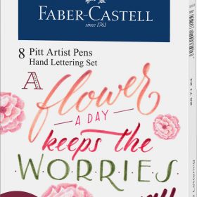 FABER-CASTELL Pitt Artist Pen Handlettering 267124 pink 8 Stück