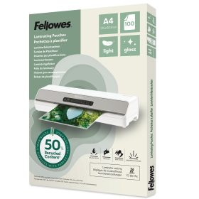 FELLOWES Laminierfolien Recycling A4 100142987 glanz, 80 my 100 Stück