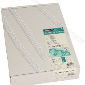 FELLOWES Drahtbinderücken 10mm 53262 weiss 100 Stück