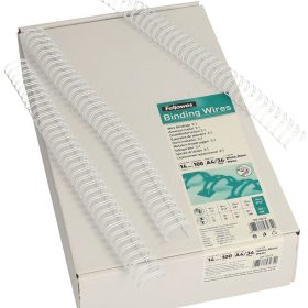 FELLOWES Drahtbinderücken 14mm 53274 weiss 100 Stück