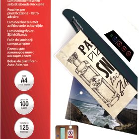 FELLOWES Laminierfolien Capture125g A4 5328901 kleb. 100 Stück