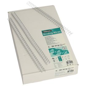 FELLOWES Drahtbinderücken A4, 8mm 54451 silber 100 Stück