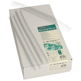 FELLOWES Drahtbinderücken 12mm 54453 silber 100 Stück