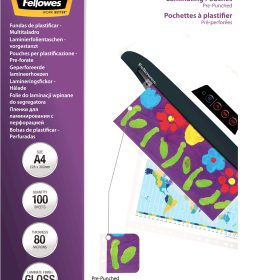 FELLOWES Laminierfolien Enhance 80g A4 5452502 gelocht 100 Stück
