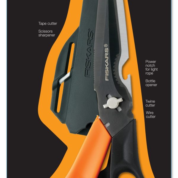 FISKARS Mehrzweckschere 23cm 1000809 orange/schwarz, Rechtshänder