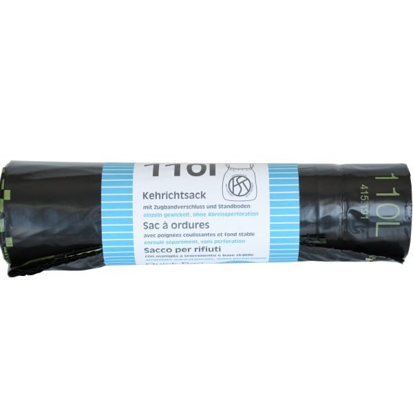 FLEXIPLAST Kehrichtsäcke OKS 110lt 1118 52my, LD-PE, schwarz 10 Stück