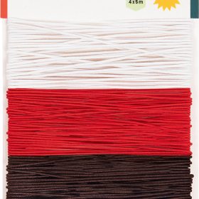 FOLIA Gummischnüre 5m 13701 4 Farben