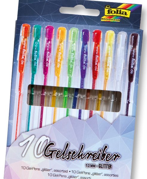 FOLIA Roller Black Style 1913 glitter, 10 Stück