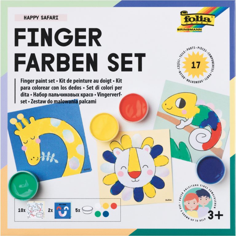 FOLIA Fingerfarben Happy Safari 48210 5 Farben