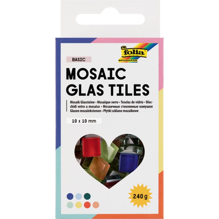 FOLIA Mosaik-Glassteine 10x10mm 5609 Basic 300 Stück