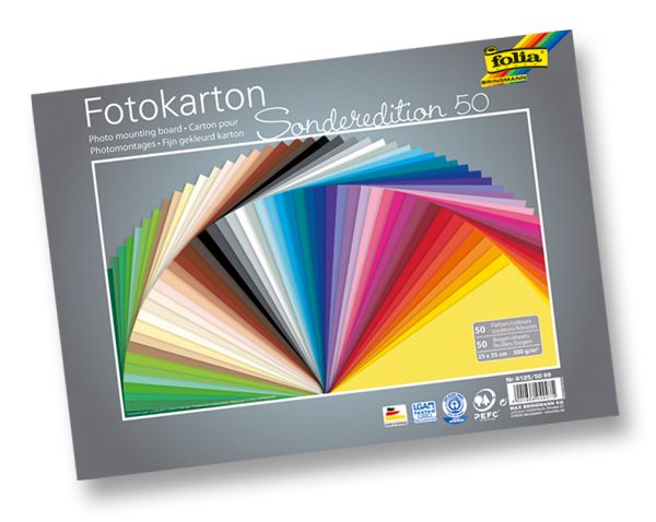 FOLIA Fotokarton 25x35cm 6125/50 99 300g, ass.
