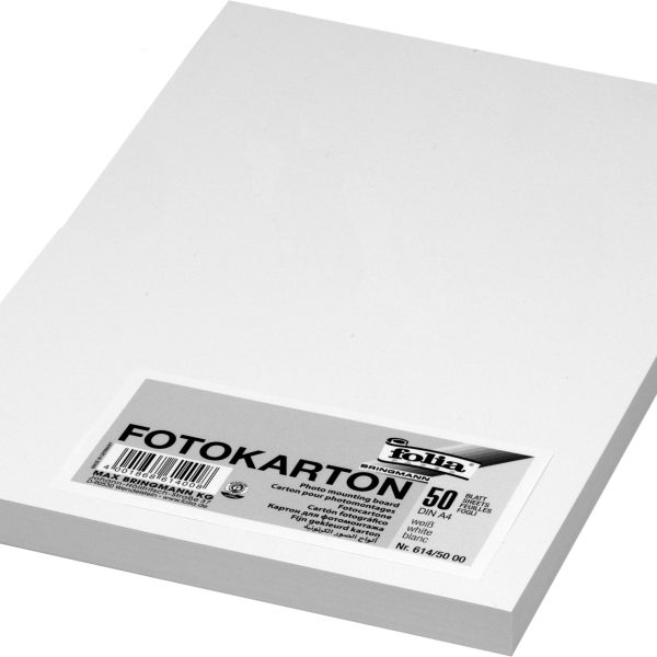 FOLIA Fotokarton A4 614/50 00 300g, weiss 50 Blatt