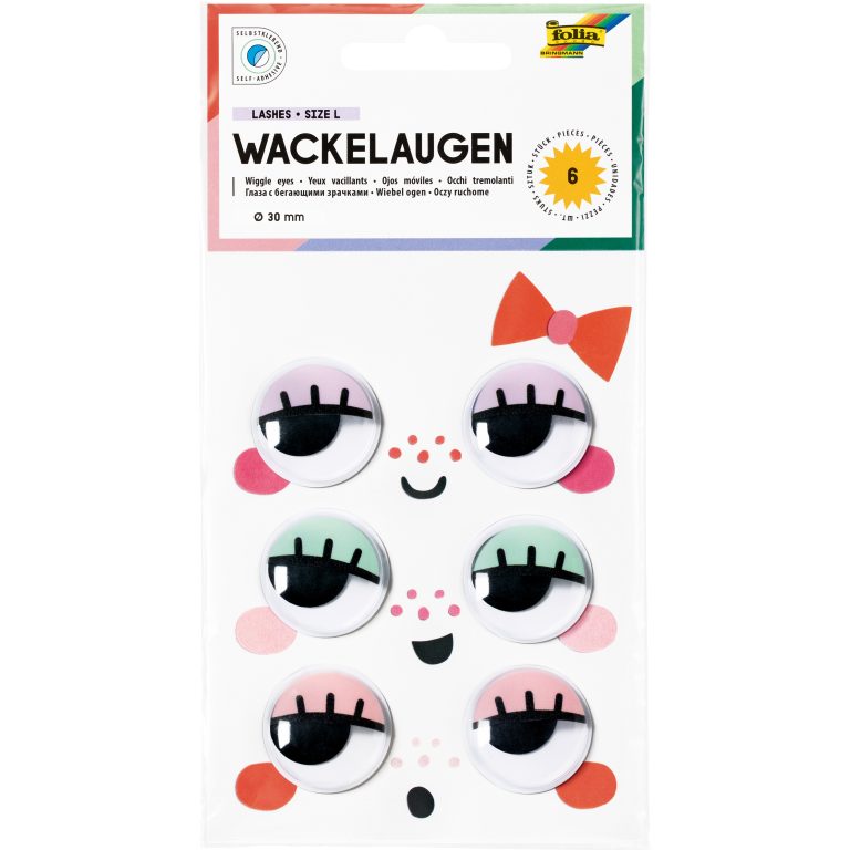 FOLIA Wackelaugen Lashes 7512 Grösse L 6 Stück