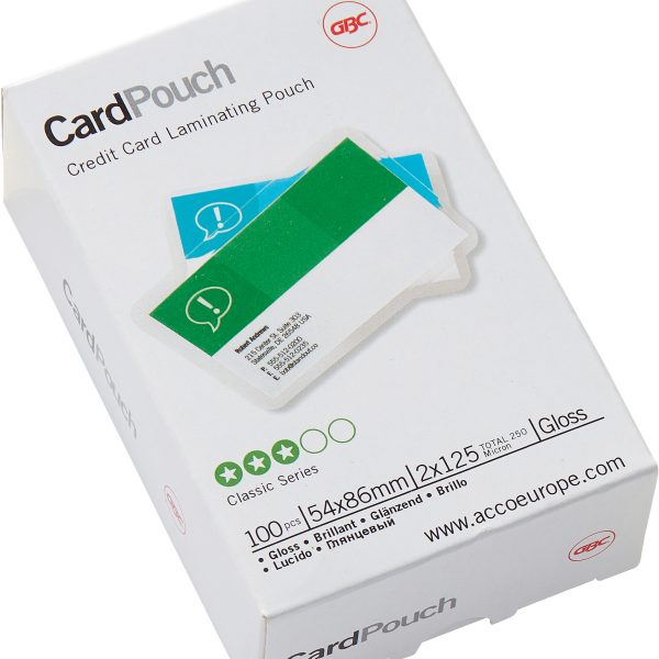GBC Laminiertasche 54×86mm 3740300 glanz, 125my 100 Stk