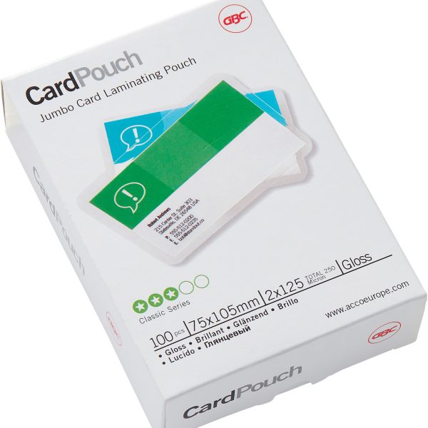 GBC Laminiertasche 75×105mm 3740303 glanz, 125my 100 Stk