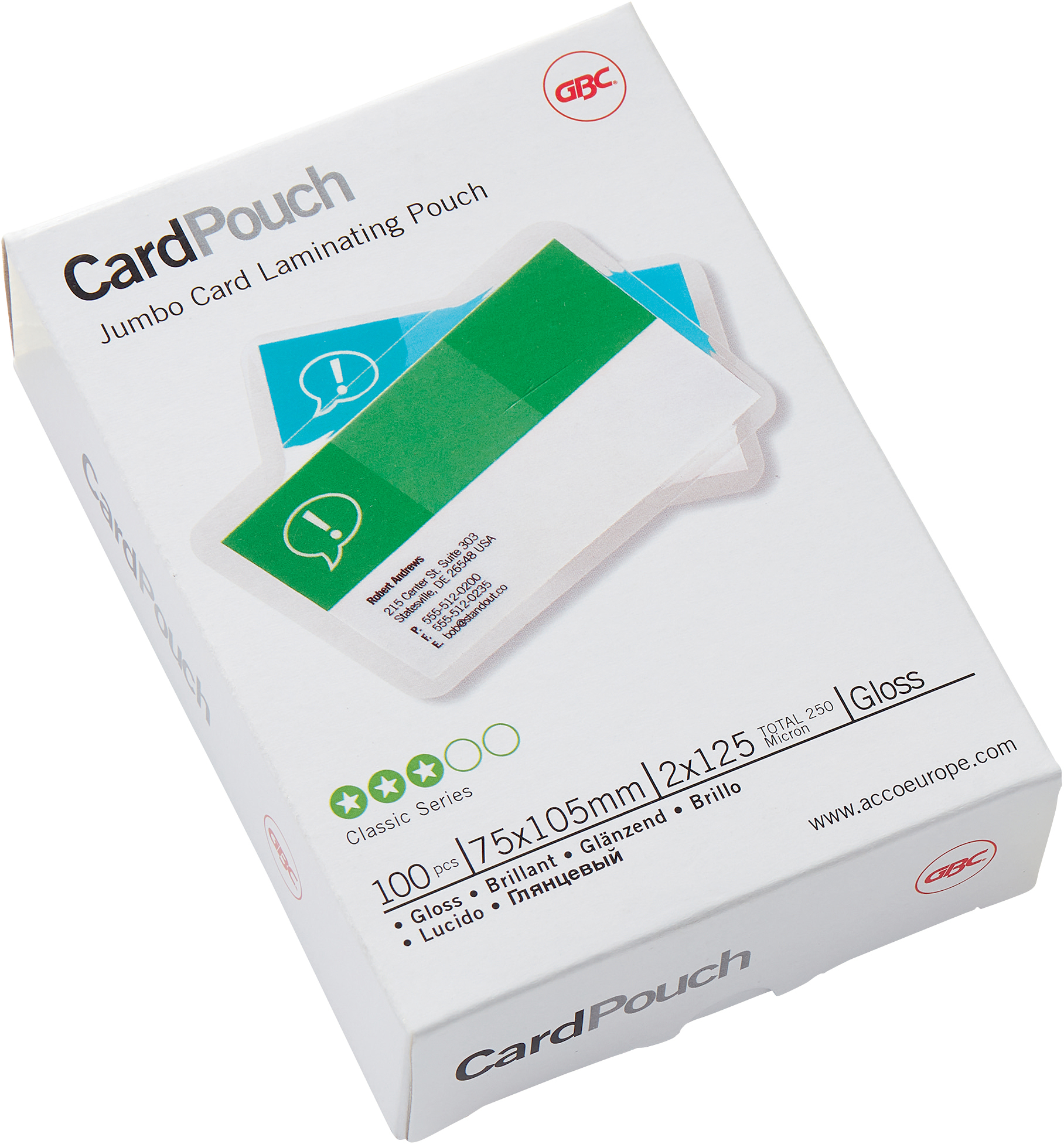 GBC-3740303-0033816028647 GBC Laminiertasche 75×105mm 3740303 glanz, 125my 100 Stk – Hochwertig & günstig bei ShopDeca