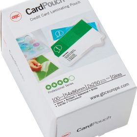 GBC Laminiertasche 54×86mm 3740430 glanz, 250my 100 Stk