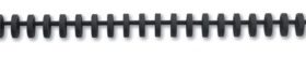 GBC Plastikbinderücken 12mm A4 388064E schwarz, 34 Ringe 50 Stück