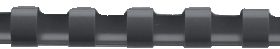 GBC Plastikbindrücken 6mm A4 4028173 schwarz, 21 Ringe 100 Stück