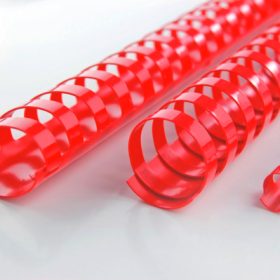 GBC Plastikbindrücken 10mm A4 4028215 rot, 21 Ringe 100 Stück