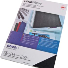 GBC Karton Linenweave A4 CE050010 schwarz, 250g 100 Stück