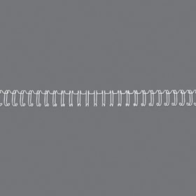 GBC Drahtbinderücken 8mm A4 RG810570 weiss, 34 Ringe 100 Stück