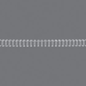 GBC Drahtbinderücken 9.5mm A4 RG810670 weiss, 34 Ringe 100 Stück