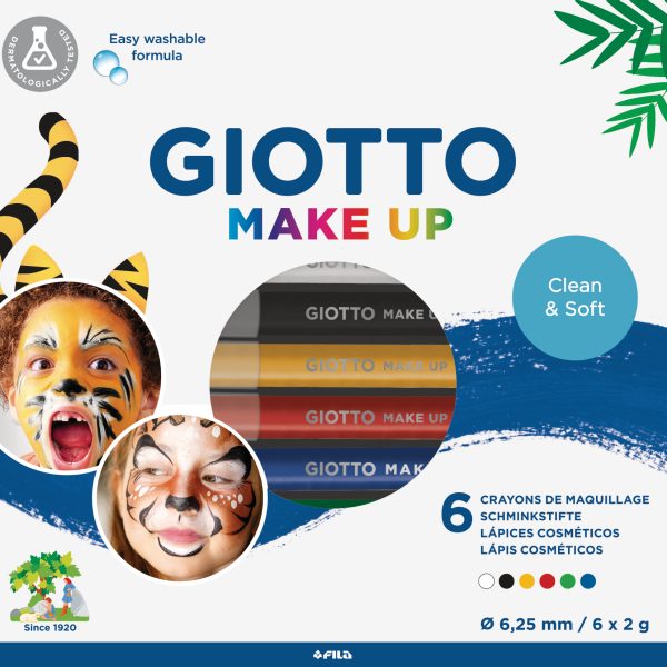 GIOTTO Schminkstifte Make-Up F474200 Basic Pencil 6 Stück