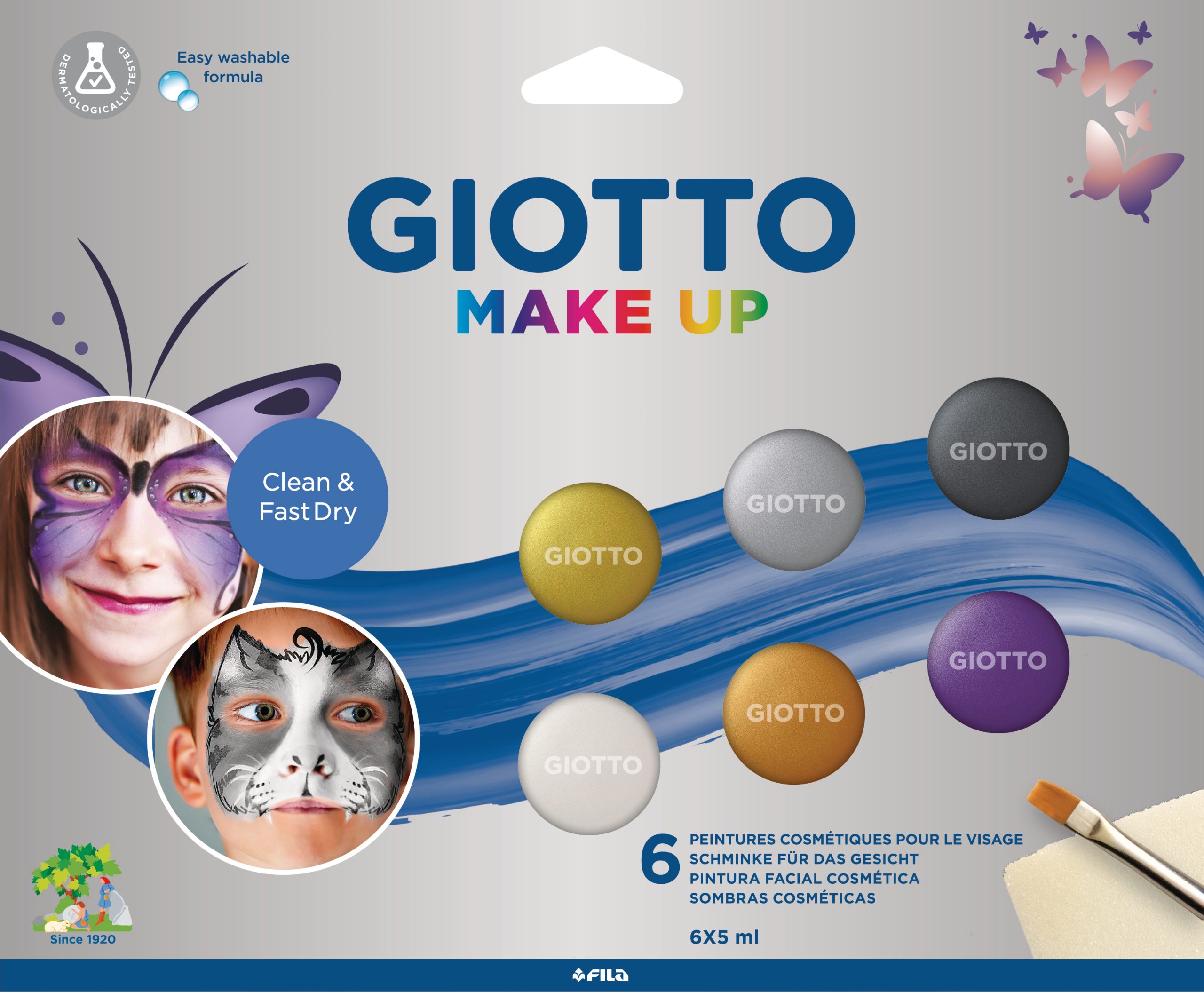 GIOTTO-F476500-8000825032189 GIOTTO Schminkfarben Make-Up F476500 Metallic Colours 5ml 6 Stück – Hochwertig & günstig bei ShopDeca