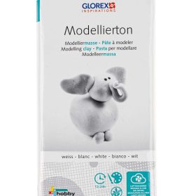 GLOREX Modellierton 1kg 61780712 weiss, lufthärtend
