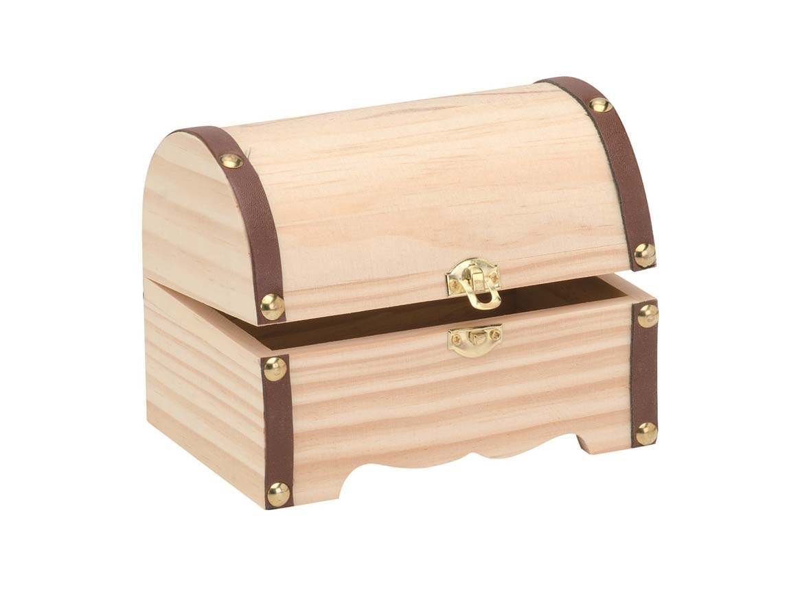 GLOREX-62003250-7610877398150 GLOREX Schatztruhe 15x10x10cm 62003250 Holz – Bild 1