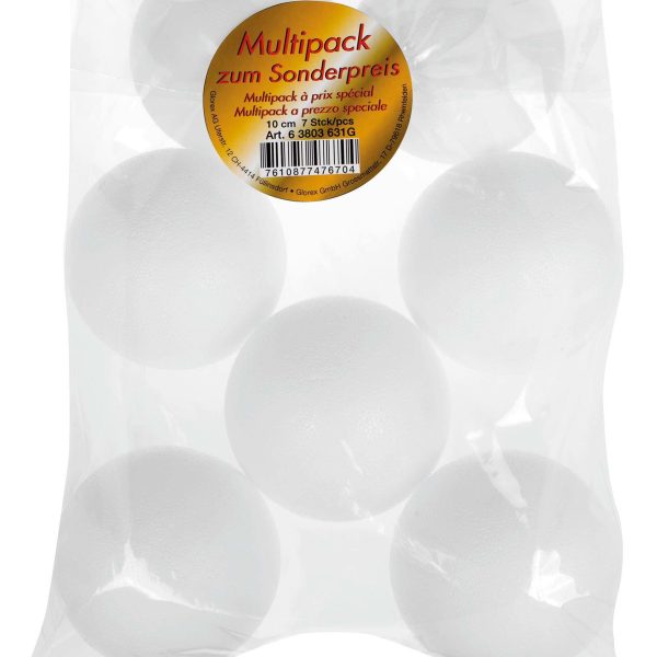 GLOREX Styroporkugeln 10cm 63803631G 7 Stück