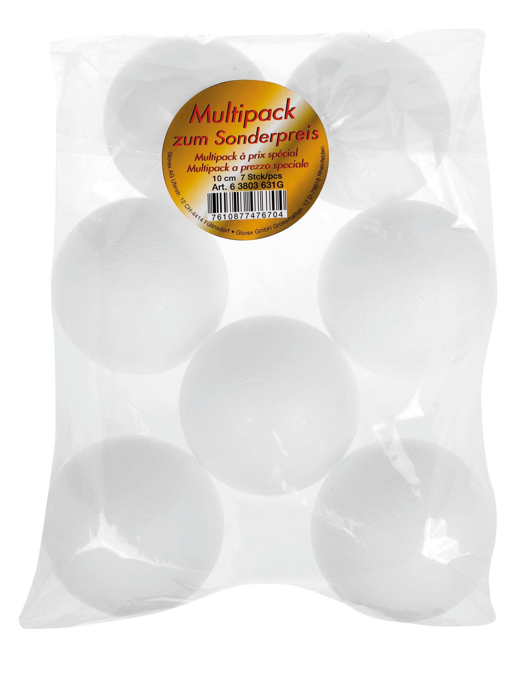 GLOREX-63803631G-7610877476704 GLOREX Styroporkugeln 10cm 63803631G 7 Stück – Hochwertig & günstig bei ShopDeca