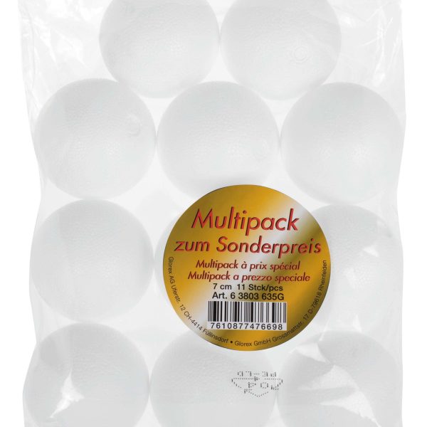 GLOREX Styroporkugeln 7cm 63803635G 11 Stück