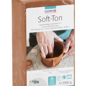 GLOREX Soft-Ton terracotta 2.5kg 68075337 lufthärtend, brennbar