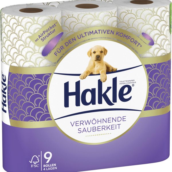 HAKLE Toilettenpapier 4161748 Verwöhnende Sauberkeit 9 Rl.