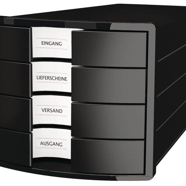 HAN Schubladenbox IMPULS A4/C4 14.75 schwarz 4 Schubladen