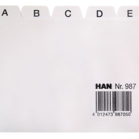 HAN Kartei-Leitkarten A-Z A7 2.49 grau 25-teilig