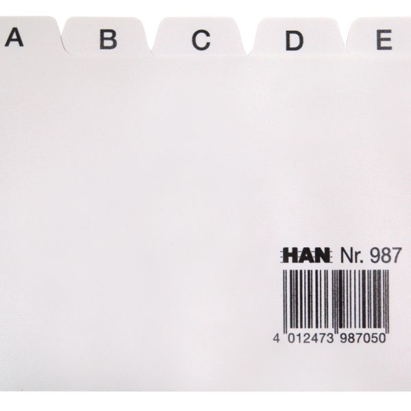 HAN Kartei-Leitkarten A-Z A7 2.49 grau 25-teilig