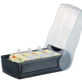 HAN Karteibox Croco A8 5.20 schwarz 9.7x6.7x19.1cm