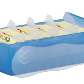 HAN Karteibox Croco A7 997-643 blau 12.1x8.5x24.6cm