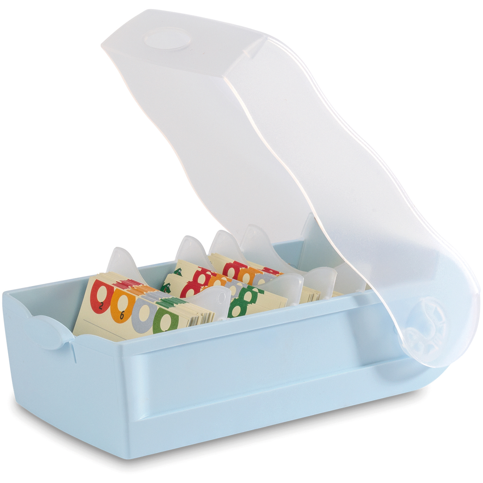 HAN-997-884-4012473121201 HAN Karteibox Croco A7 997-884 pastellblau 12.1x8.5x24.6cm – Bild 1