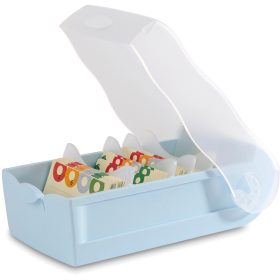 HAN Karteibox Croco A8 998-884 pastellblau 9.7x6.7x19.1cm